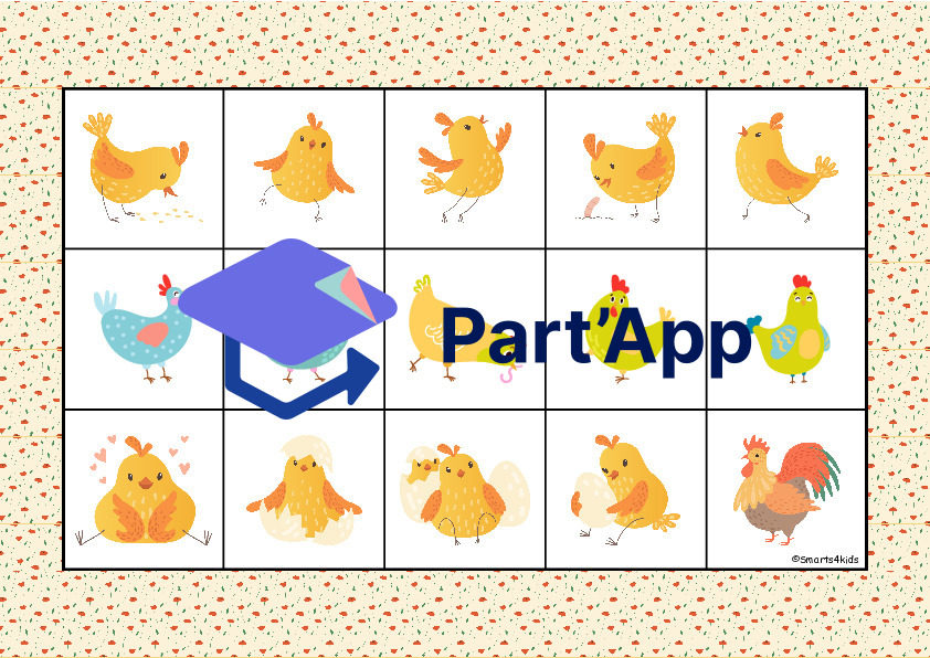 🐰🐣🐔🦋🐞🐝 Associer 5 silhouettes Printemps_4