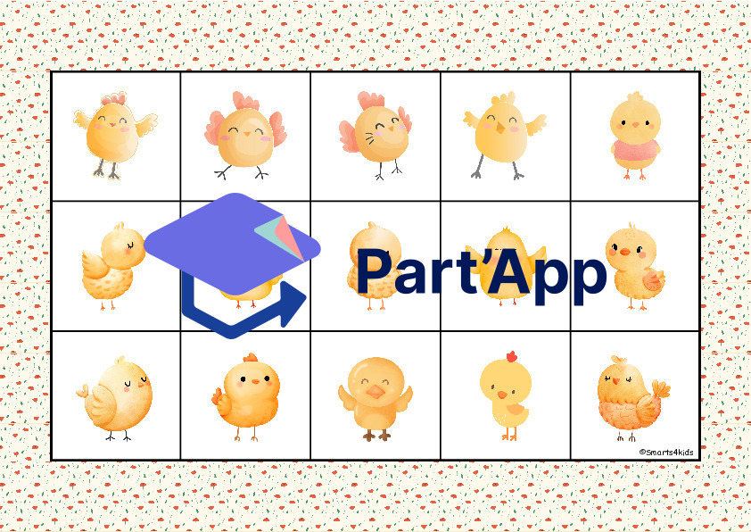 🐰🐣🐔🦋🐞🐝 Associer 5 silhouettes Printemps_6