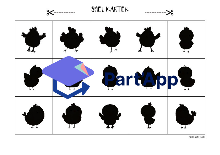 🐰🐣🐔🦋🐞🐝 Associer 5 silhouettes Printemps_7