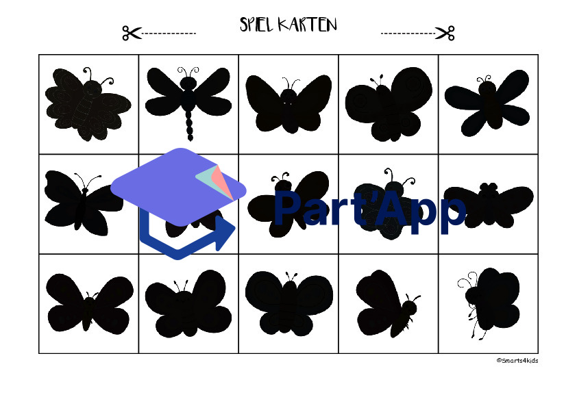 🐰🐣🐔🦋🐞🐝 Associer 5 silhouettes Printemps_9
