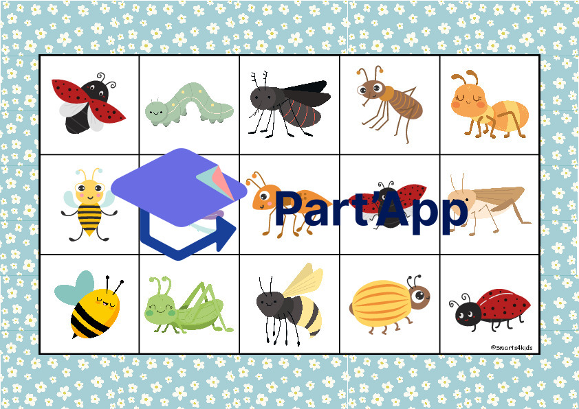 🐰🐣🐔🦋🐞🐝 Associer 5 silhouettes Printemps_10