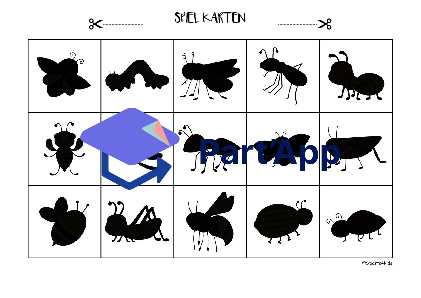 🐰🐣🐔🦋🐞🐝 Associer 5 silhouettes Printemps_11