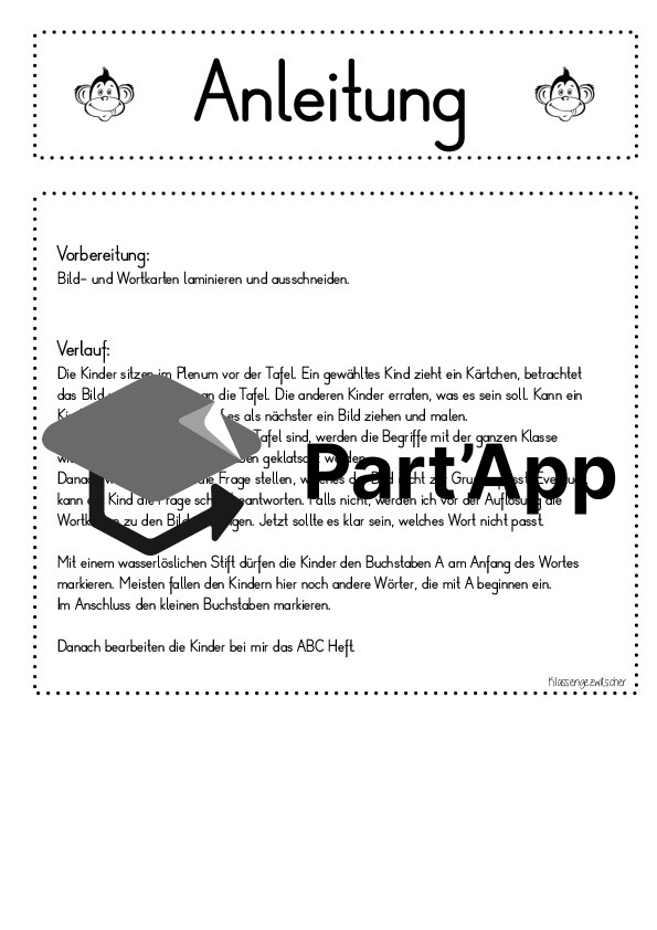 Spiel zur Buchstabeneinführung A_7