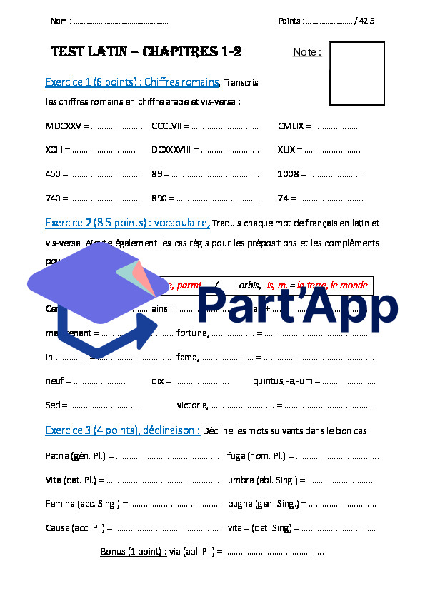 Latin Forum - 9H - Test et objectifs - Chapitres 1 & 2_2
