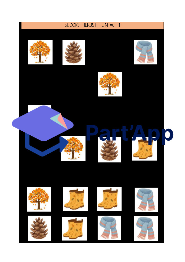 Sudoku d'automne : niveau facile et moyen_2