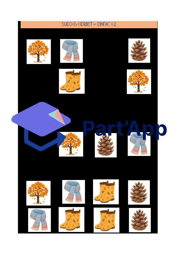 Sudoku d'automne : niveau facile et moyen_3