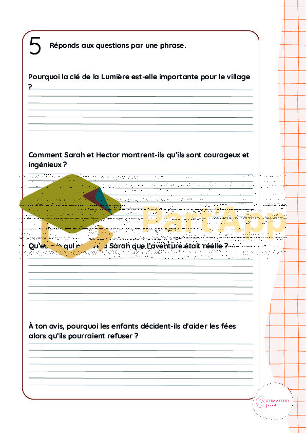 4P 5P - français - dossier - compréhension orale - La Clé de Lumière_4