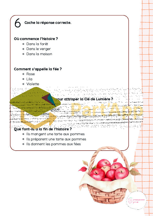 4P 5P - français - dossier - compréhension orale - La Clé de Lumière_5