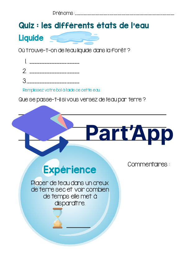 Ecole en forêt - Quiz les états de l'eau_2