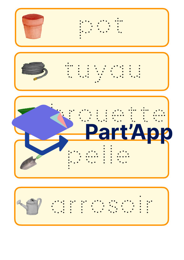 Mots du jardin, lettres à repasser_2