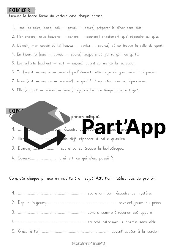 Verbe savoir - PIF - 6P_3