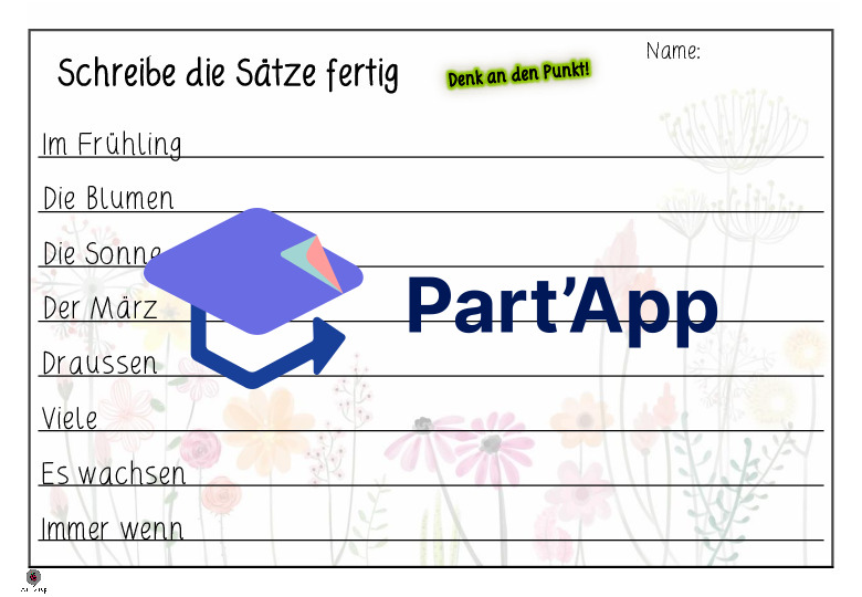 Frühlingssätze - Schreibe die Sätze fertig_6