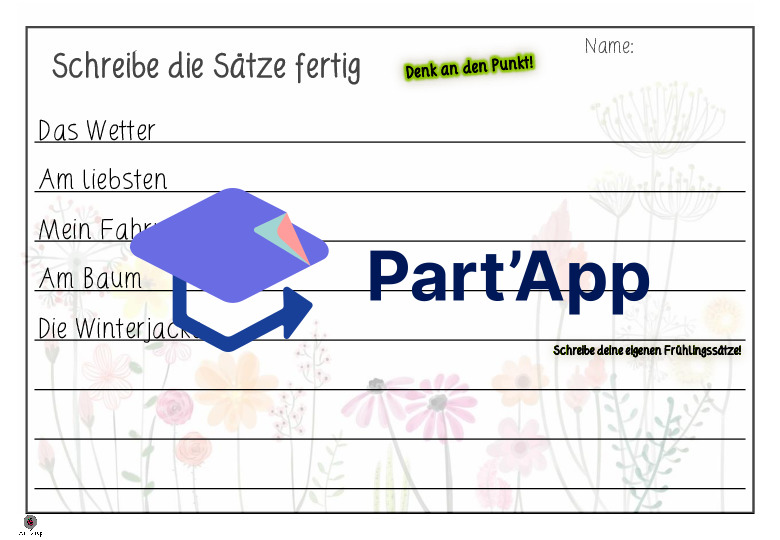 Frühlingssätze - Schreibe die Sätze fertig_7