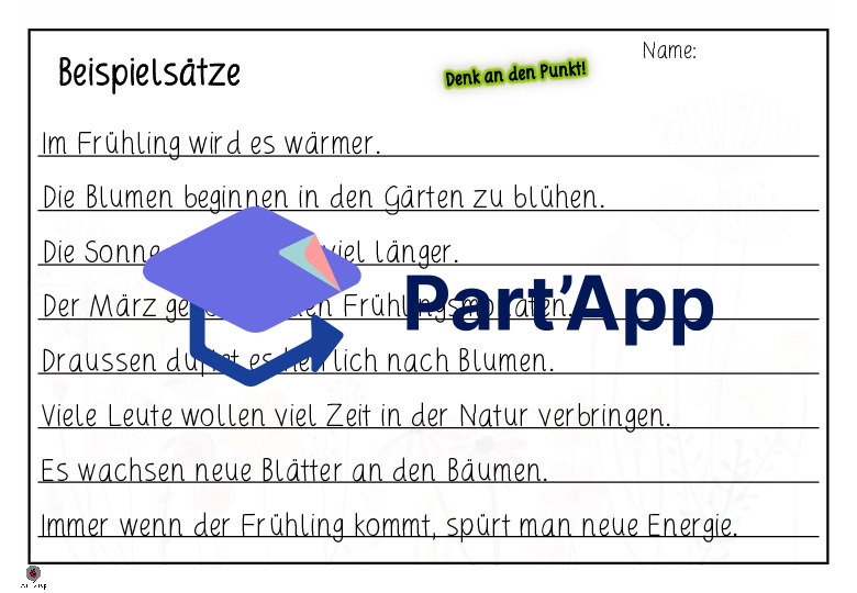 Frühlingssätze - Schreibe die Sätze fertig_11