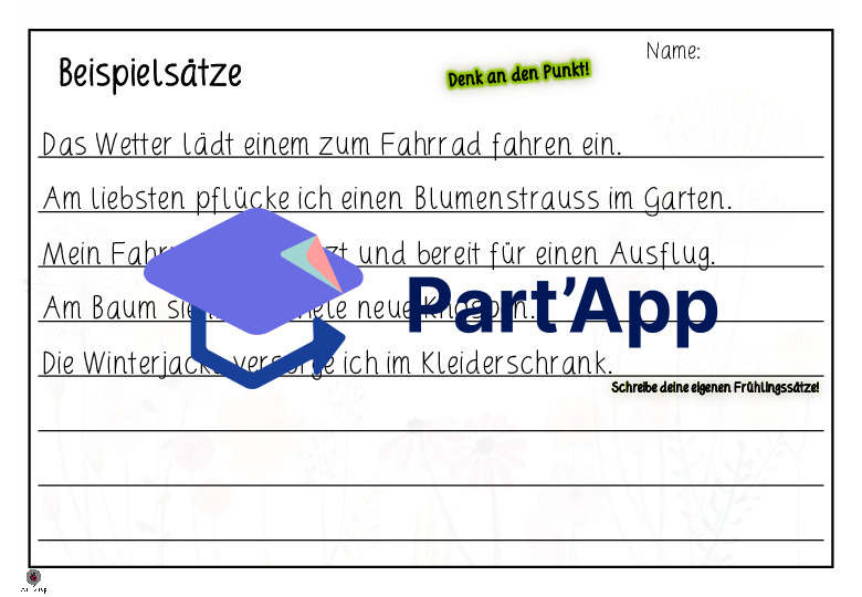 Frühlingssätze - Schreibe die Sätze fertig_2