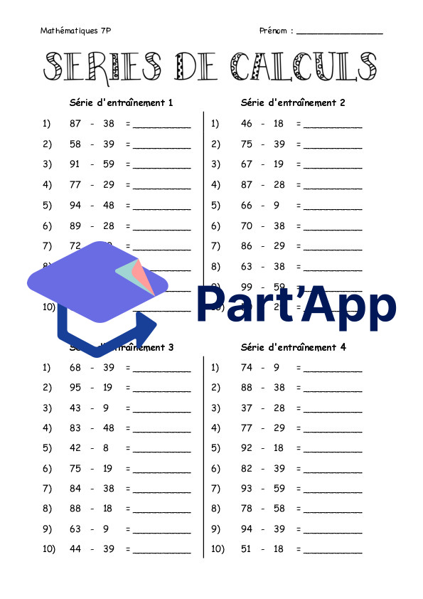 Calcul mental - Soustractions_11