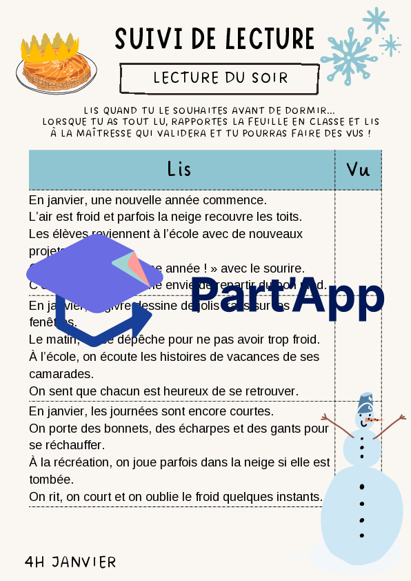 lectures du soir janvier- juin 3-4 H_3