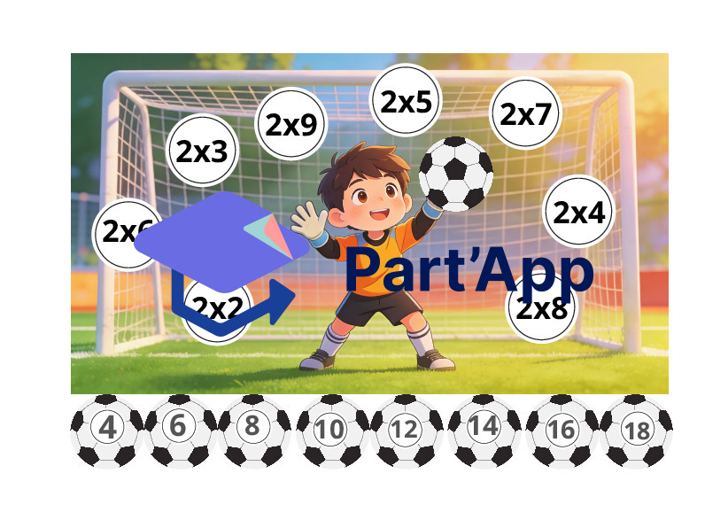 Gardien de but : entraînement aux tables de multiplication_3