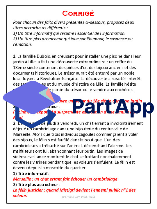 Le fait divers - Structure et exercices corrigés_6