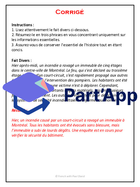 Le fait divers - Structure et exercices corrigés_11