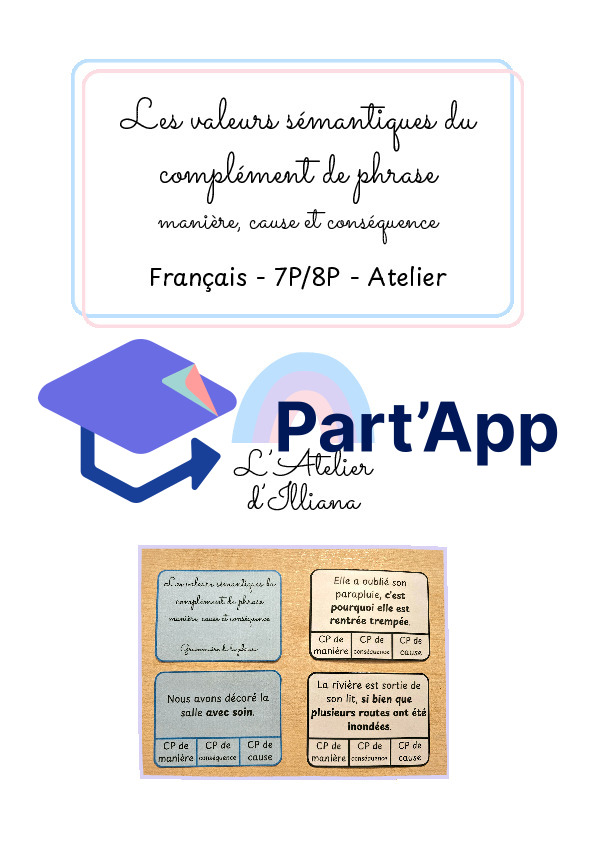 Cartes à pinces : Valeurs du complément de phrases (manière, cause et conséquence) - bords arrondis_2