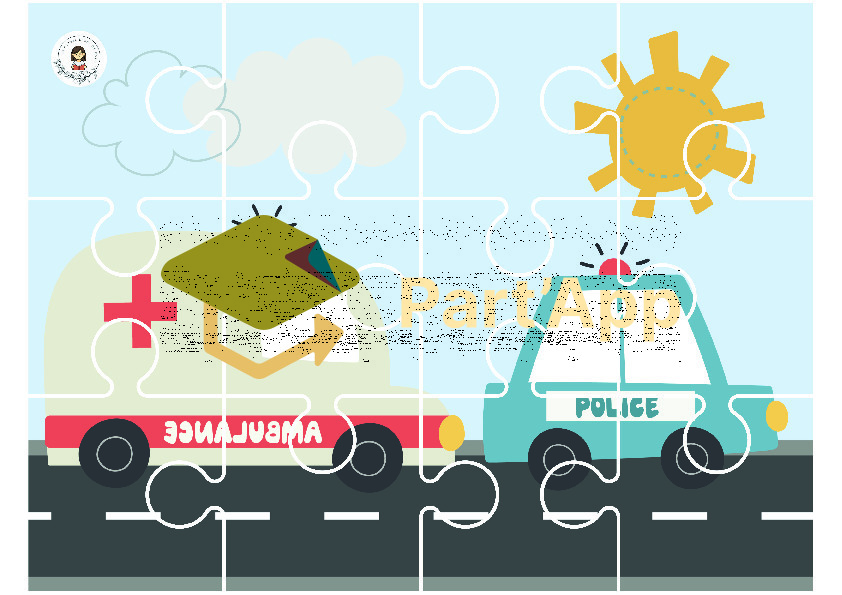 🧩 7 puzzles (pièces carrées & pièces puzzle) – Les véhicules_2