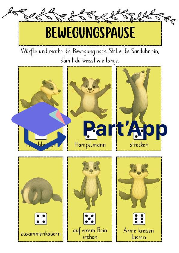 Plakat Bewegungspause Dachs_2