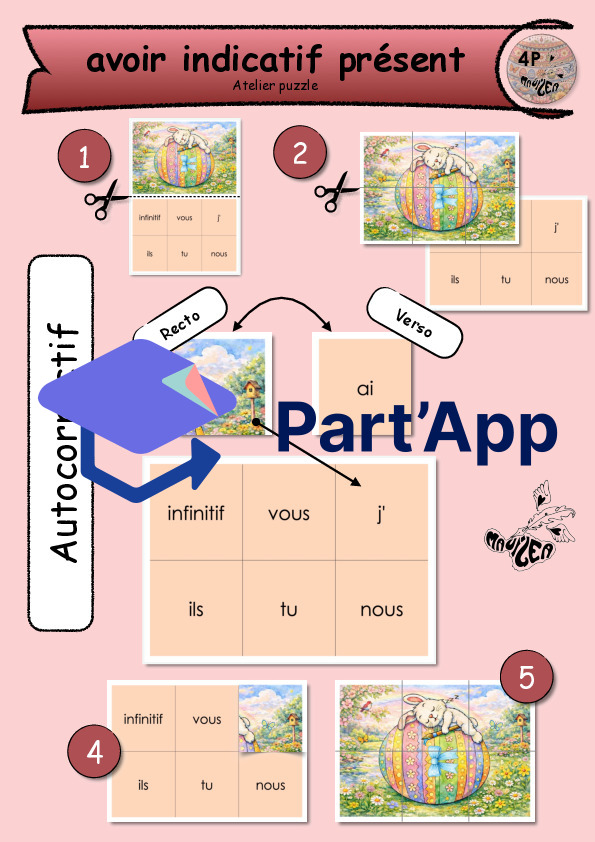 4P Puzzle de conjugaison avoir présent_3