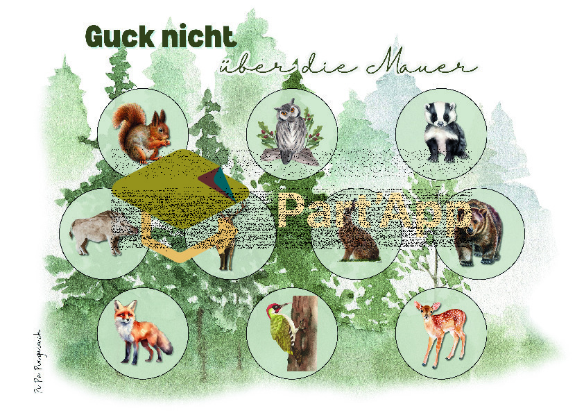 Animaux de la forêt "Ne regarde pas par-dessus le mur"_2