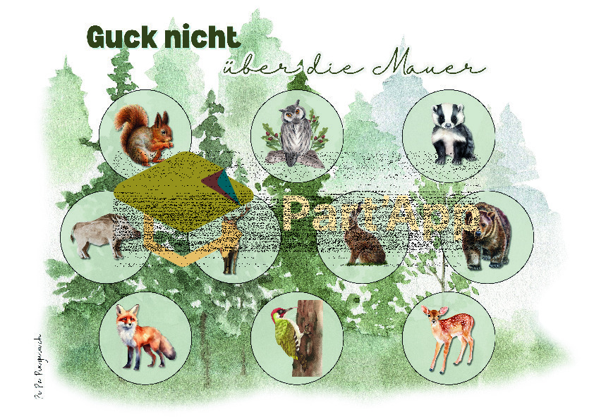 Animaux de la forêt "Ne regarde pas par-dessus le mur"_3
