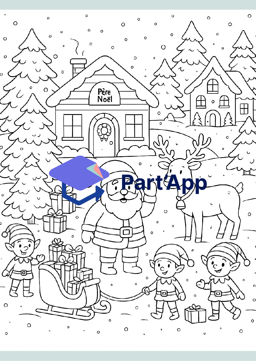 Calendrier de l’Avent, grand coloriage de Noël_3