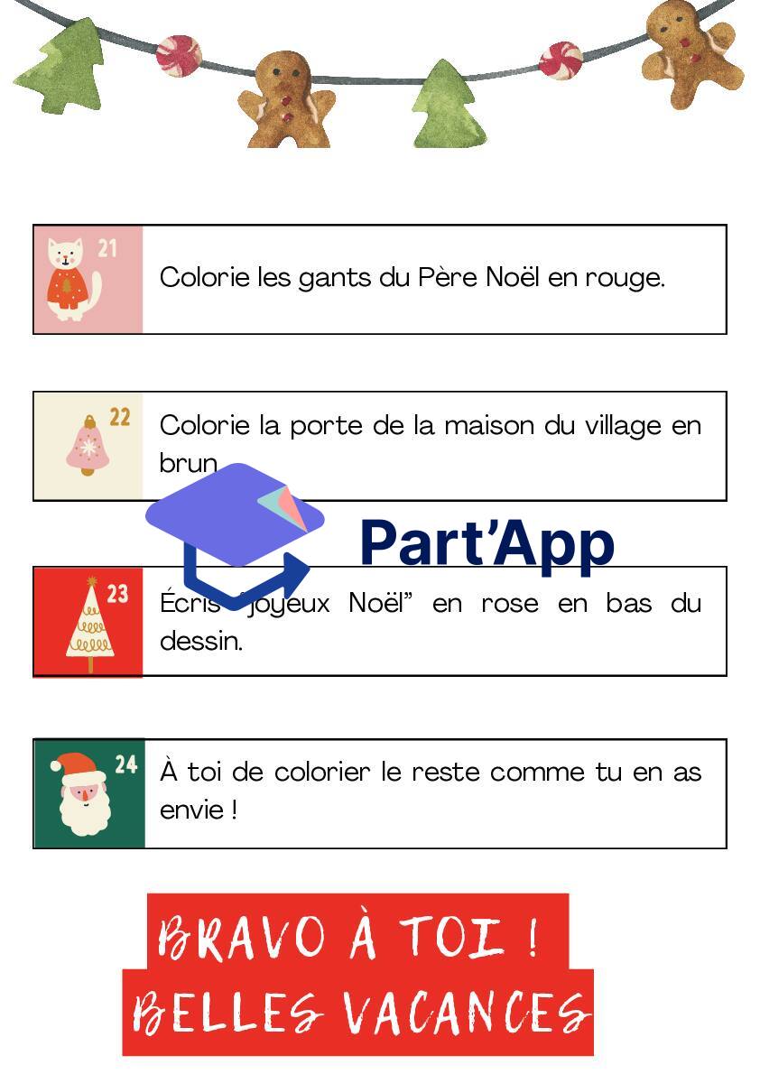 Calendrier de l’Avent, grand coloriage de Noël_8