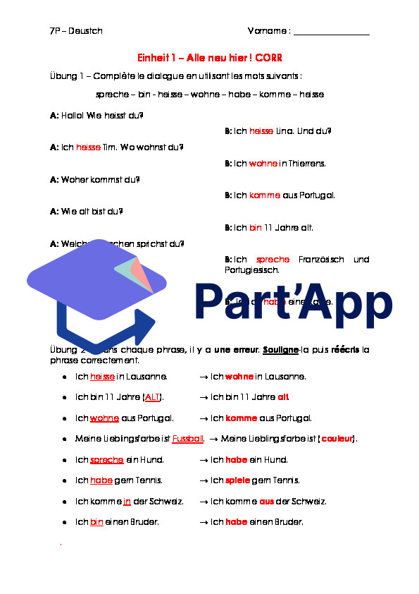 7P ALL - Lot de fiches Einheit 1_8