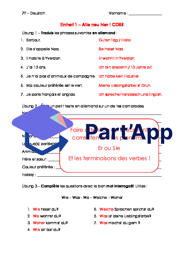 7P ALL - Lot de fiches Einheit 1_9