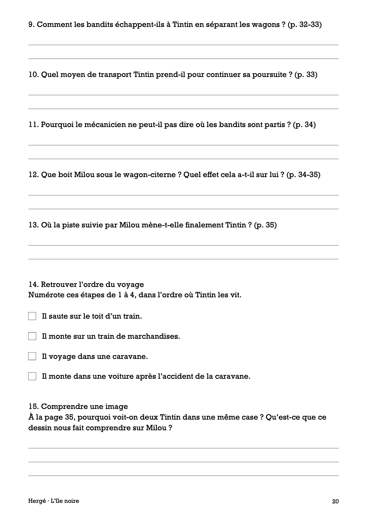 Dossier de lecture - Tintin : L'île noire_2