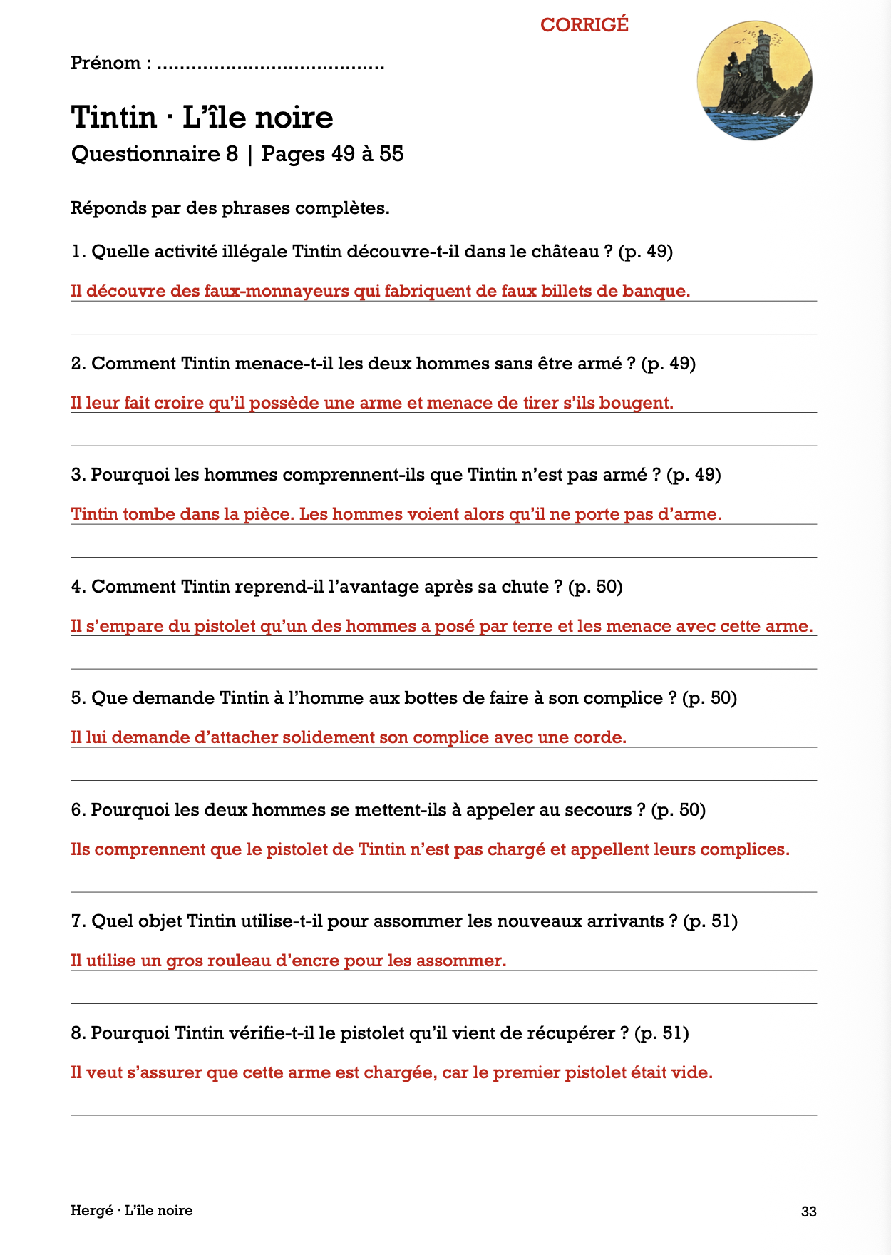 Dossier de lecture - Tintin : L'île noire_3
