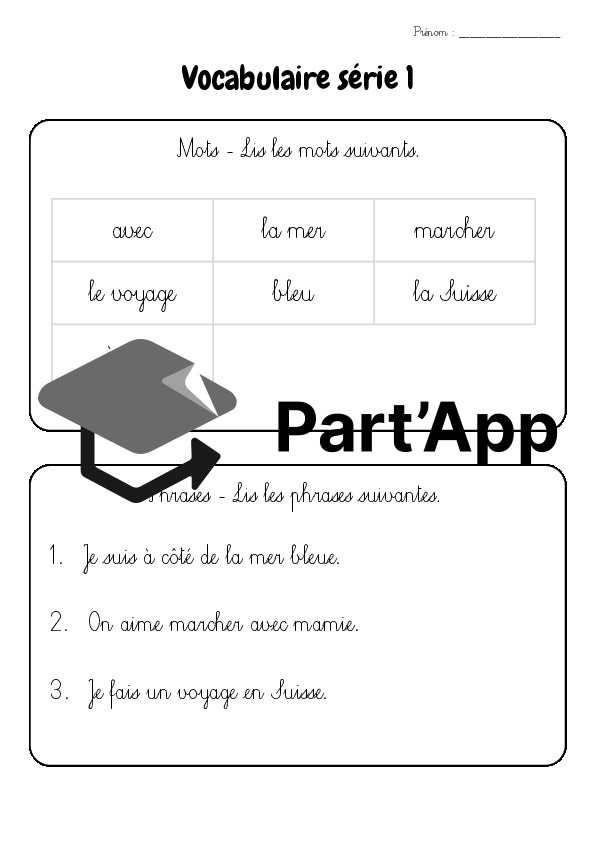 Vocabulaire – devoirs 5P_6