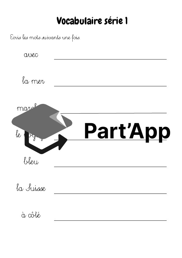 Vocabulaire – devoirs 5P_7
