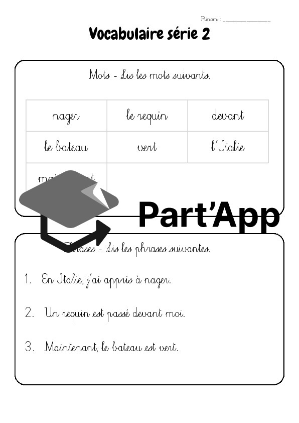 Vocabulaire – devoirs 5P_3