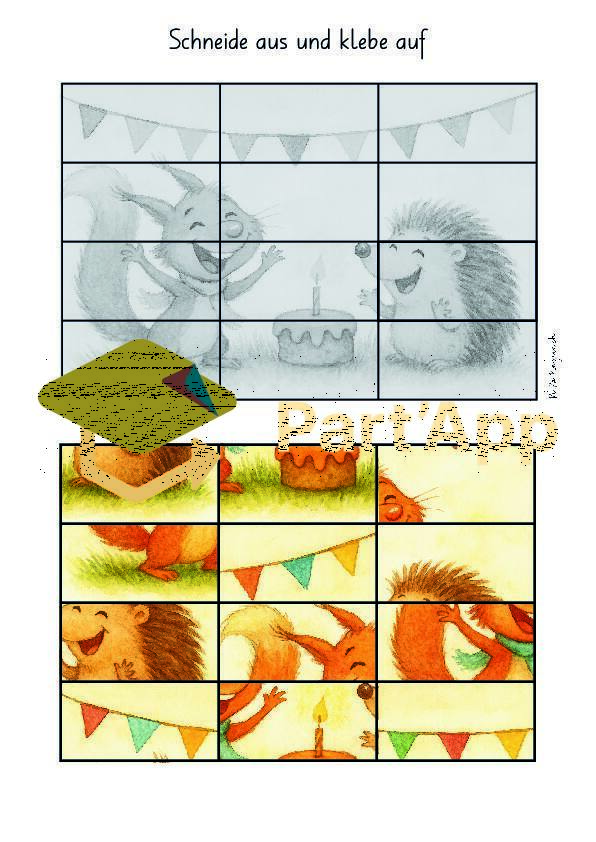 Puzzle "L'écureuil et le hérisson"._2