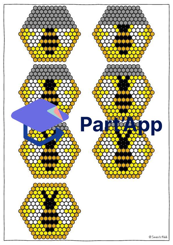 🐝 Image pixelisée « Abeille » en perles à repasser_28