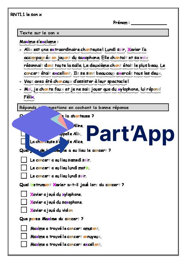 Introduction La lettre x Décodage - Encodage temps 6_3