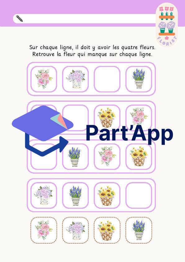 Suites logiques de fleurs 🌸💐_2