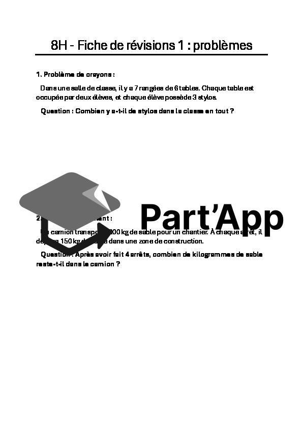 Problèmes de maths 8H_2