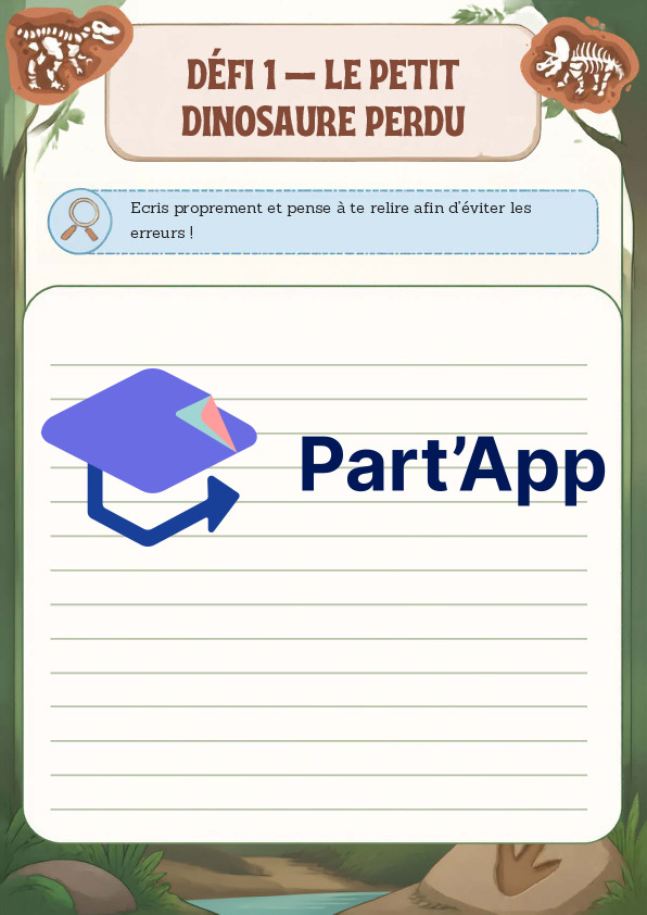 ⭐ 5 défis de réécriture sur les dinosaures – avec évaluations – 5H-6H_9