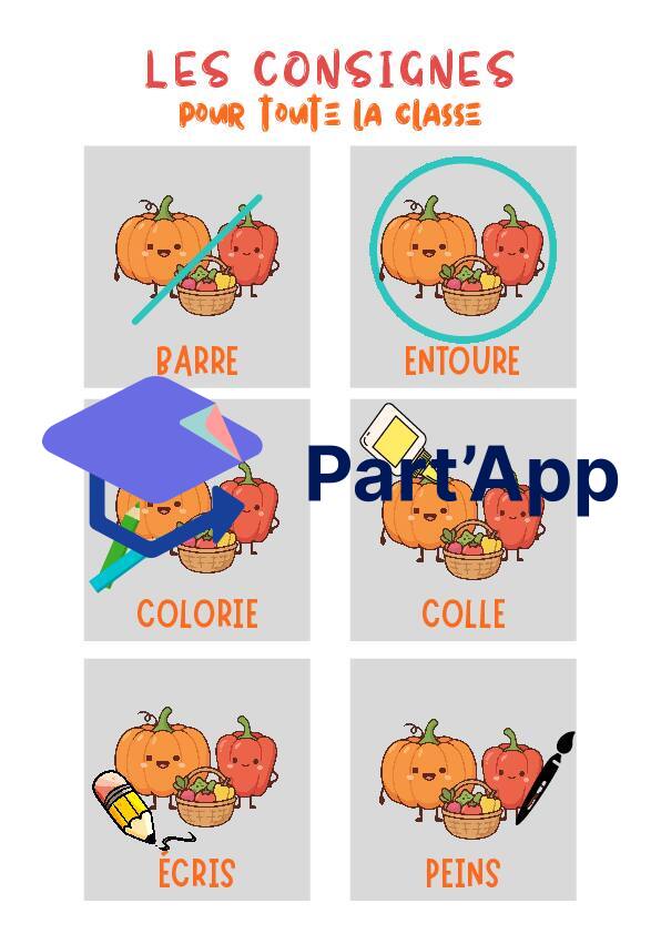 Consignes imagées - thème potager/légumes_2