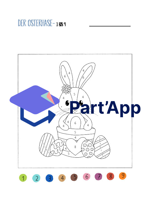 Malen nach Zahlen - Osterhase_2