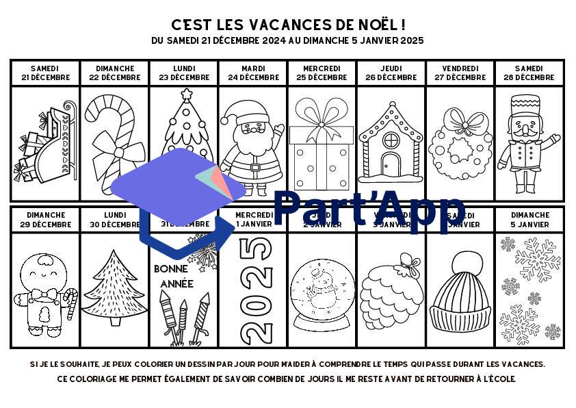 Coloriage des vacances de Noël_2