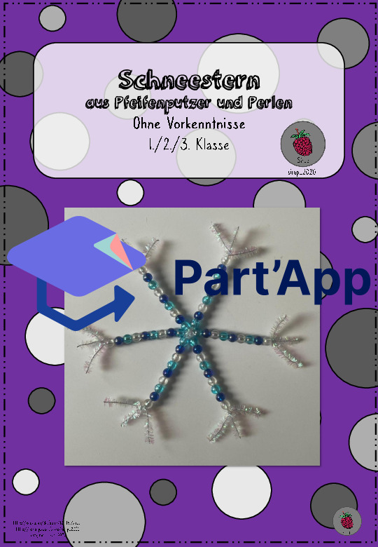 Schneestern aus Pfeifenputzer und Perlen_2