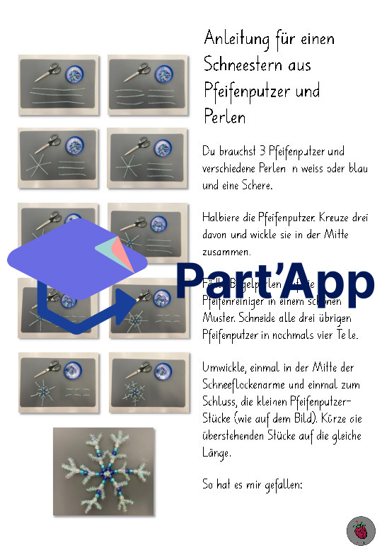 Schneestern aus Pfeifenputzer und Perlen_3